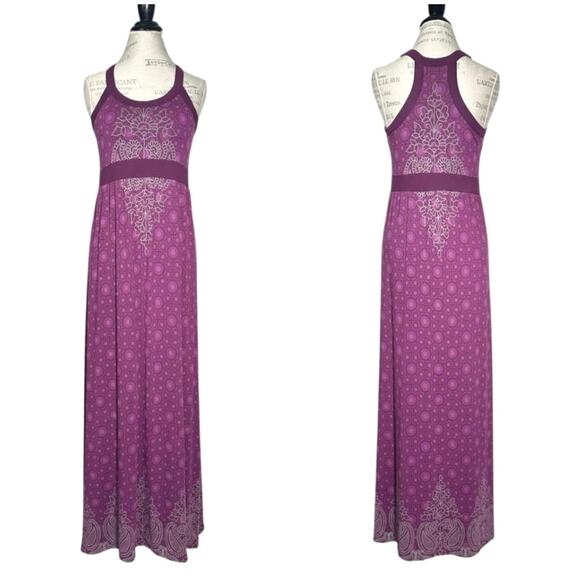 Athleta | Women | Purple Boho Athletic Stretch Racerback Maxi Dress | XLT - Picture 1 of 12